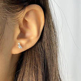 925 Sterling Silver Rabbit Elephant Screw Stud Earrings for Kids DS4069