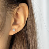925 Sterling Silver Rabbit Elephant Screw Stud Earrings for Kids DS4069
