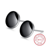 925 Sterling Silver Men Stud Earrings Anti-Allergic