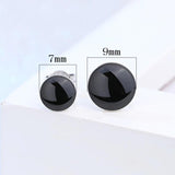 925 Sterling Silver Men Stud Earrings Anti-Allergic