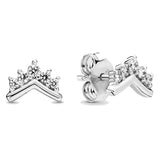 925 Silver Earring Butterflies Tiara Wishbone Heart Feathers Women Jewelry
