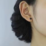 Trustdavis 925 Silver CZ Beads Stud Earring Women Minimalist Jewelry