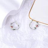 925 Silver Woolen Call Cat Earrings