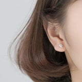 Trustdavis 925 Sterling Silver Knot Screw Stud Earrings For Women