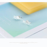 TrustDavis 925 Sterling Silver Angel Wings Stud Earrings