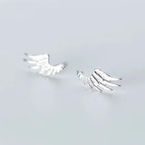 TrustDavis 925 Sterling Silver Angel Wings Stud Earrings