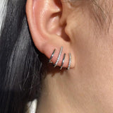 Silver Claws Stud Earrings for Women Daily Wear