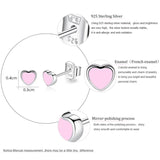 Enamel Heart Star Pet Paw Earrings 925 Sterling Silver Studs