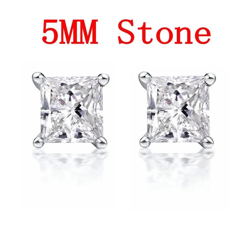 Lab Diamond Stud Earrings 925 Sterling Silver Bridal Party Gift