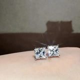 Lab Diamond Stud Earrings 925 Sterling Silver Bridal Party Gift