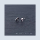 925 Silver Small Dragonfly Stud Earrings for Girls & Kids