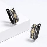 Geometric Zircon Bohemian Earrings - Classic Two-color Design