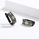 Geometric Zircon Bohemian Earrings - Classic Two-color Design