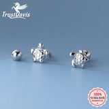 925 Sterling Silver Sea Turtles Stud Earrings For Women