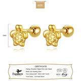 925 Sterling Silver Sea Turtles Stud Earrings For Women