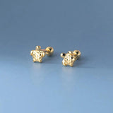 925 Sterling Silver Sea Turtles Stud Earrings For Women