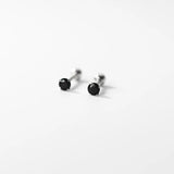 925 Silver Gothic Zircon Ear Bone Piercing Earrings Men Women Stud Jewelry