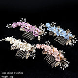 Bridal Flower Rhinestone Hair Combs Wedding Accessories