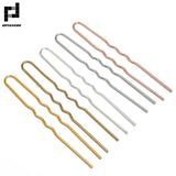 50pcs 70X1.2mm Raw Brass Hair Sticks U shape Hair Pins Blank Base Setting