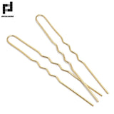 50pcs 70X1.2mm Raw Brass Hair Sticks U shape Hair Pins Blank Base Setting