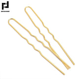 50pcs 70X1.2mm Raw Brass Hair Sticks U shape Hair Pins Blank Base Setting