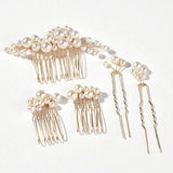 Big Pearl Hairpin Bridal Hair Comb Wedding Hair Jewelry Set