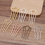 Retro 4 Teeth Comb Hair Accessories Silver Hairpin Hair Wear Vintage Barrette