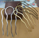 Retro 4 Teeth Comb Hair Accessories Silver Hairpin Hair Wear Vintage Barrette