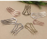 Retro 4 Teeth Comb Hair Accessories Silver Hairpin Hair Wear Vintage Barrette