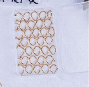 7pcs Silver Hair Clip Bobby Pin Spiral Spin Barrette Boxed Jewelry