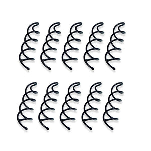 7pcs Silver Hair Clip Bobby Pin Spiral Spin Barrette Boxed Jewelry