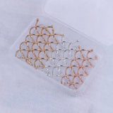 7pcs Silver Hair Clip Bobby Pin Spiral Spin Barrette Boxed Jewelry