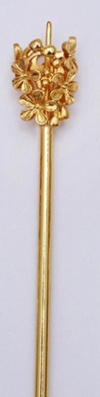 5pcs Flower Copper Hairpins Hair Forks Sticks Hair Pin Findings DIY