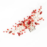 Colourful Crystal Rhinestones Bridal Hair comb Wedding Headpieces