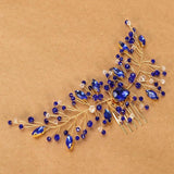 Colourful Crystal Rhinestones Bridal Hair comb Wedding Headpieces