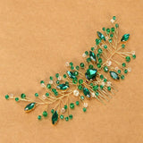 Colourful Crystal Rhinestones Bridal Hair comb Wedding Headpieces