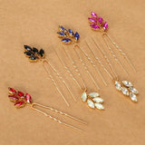 Colourful Crystal Rhinestones Bridal Hair comb Wedding Headpieces