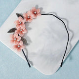 Pink Flower Headbands for Women Hair Accessories Girls Rhinestone