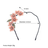 Pink Flower Headbands for Women Hair Accessories Girls Rhinestone