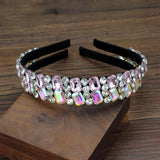 Pink AB Crystal Hairband Rhinestone Headband for Girls Women
