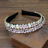 Pink AB Crystal Hairband Rhinestone Headband for Girls Women