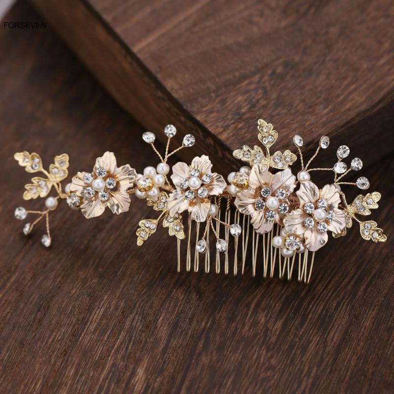 Bride Wedding Flower Headband Hair Jewelry