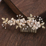 Bride Wedding Flower Headband Hair Jewelry