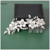 Bride Wedding Flower Headband Hair Jewelry