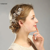 Bride Wedding Flower Headband Hair Jewelry