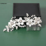 Bride Wedding Flower Headband Hair Jewelry