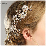 Bride Wedding Flower Headband Hair Jewelry