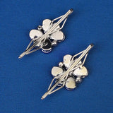 Purple Crystal Flower Hairpins Barrette Hair Clips for Women Hair Accessories