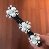 Sweet Pearl Headband Braided Hairpin for Women