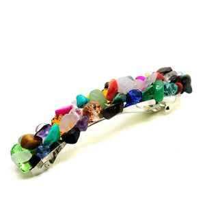 Multicolor Stone Chip Gravel Hairpins for Girls